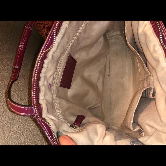 💖Coach Magenta & Tan Signature Handbag💖 - Picture 8 of 8